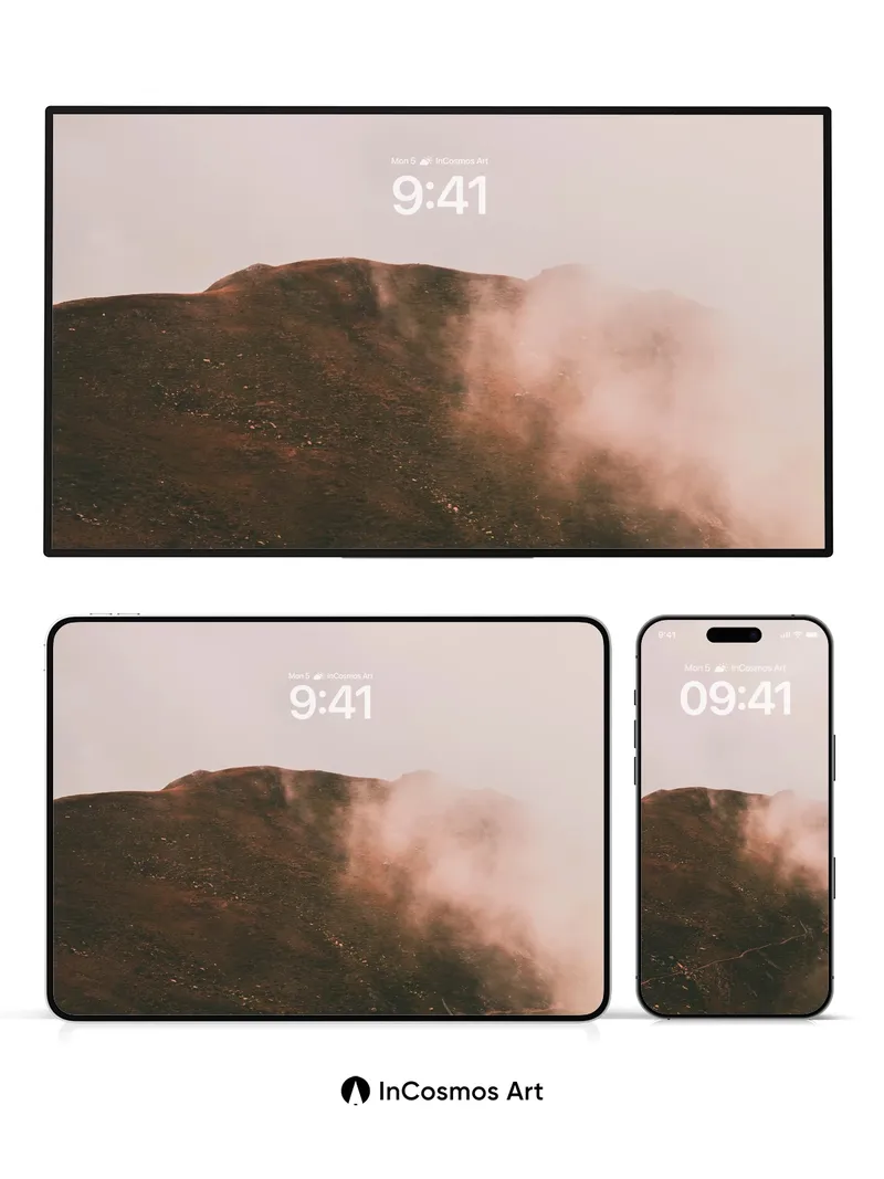 Misty Ridge Wallpaper with Whispering Light