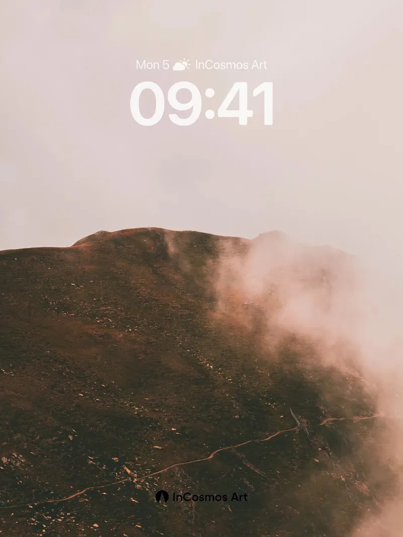 Misty Ridge Wallpaper with Whispering Light