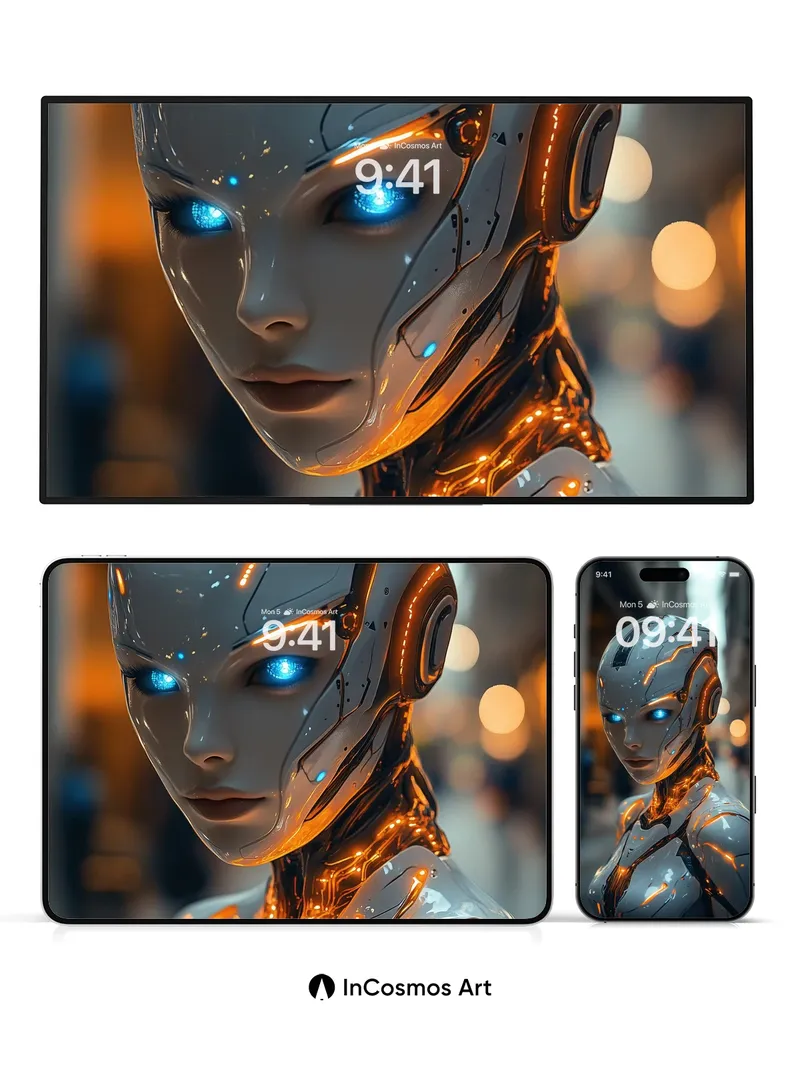 Neon Pulse Wallpaper with Living Circuits