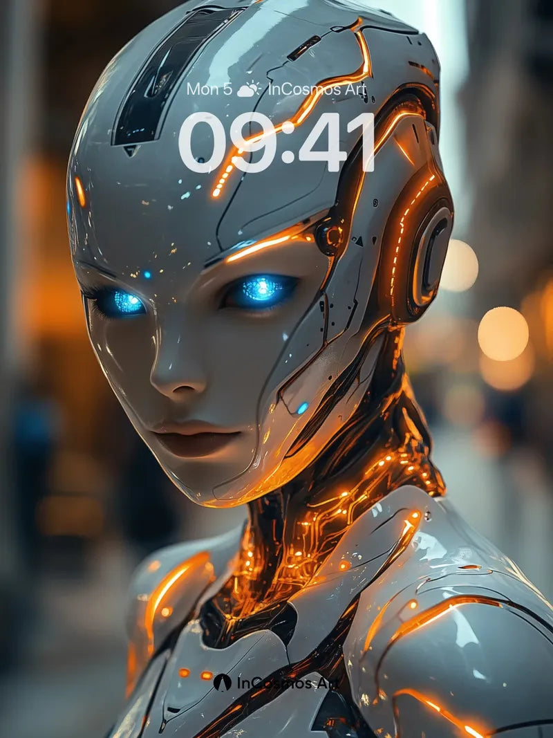 Neon Pulse Wallpaper with Living Circuits