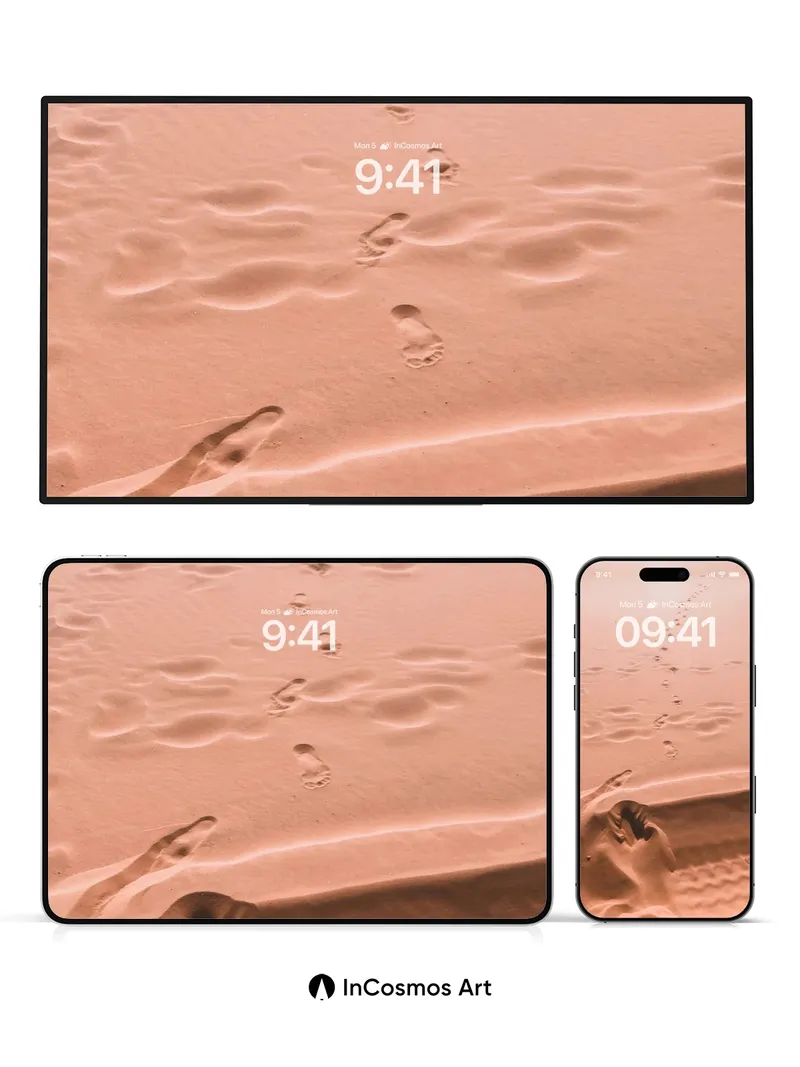 Serenity Footprint Wallpaper with Desert Light