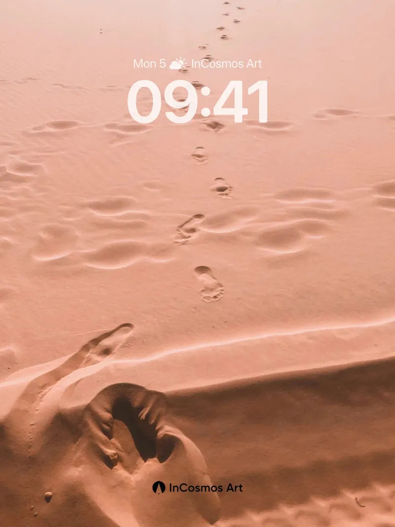 Serenity Footprint Wallpaper with Desert Light