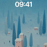 Snowfall Reverie Wallpaper with Whispering Pines wallpaper for iPhone, iPad & Mac