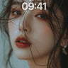 Luminous Gaze Wallpaper with Dew-Kissed Hair wallpaper for iPhone, iPad & Mac
