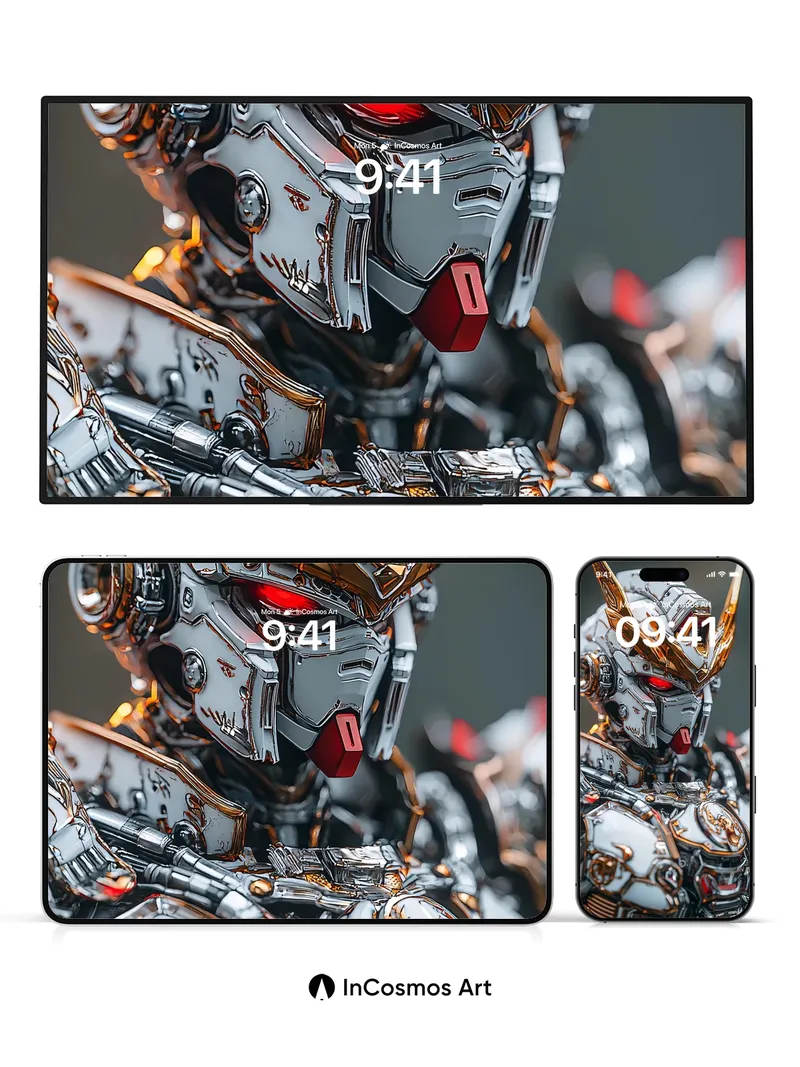 Mechanical Majesty Wallpaper with Golden Veins