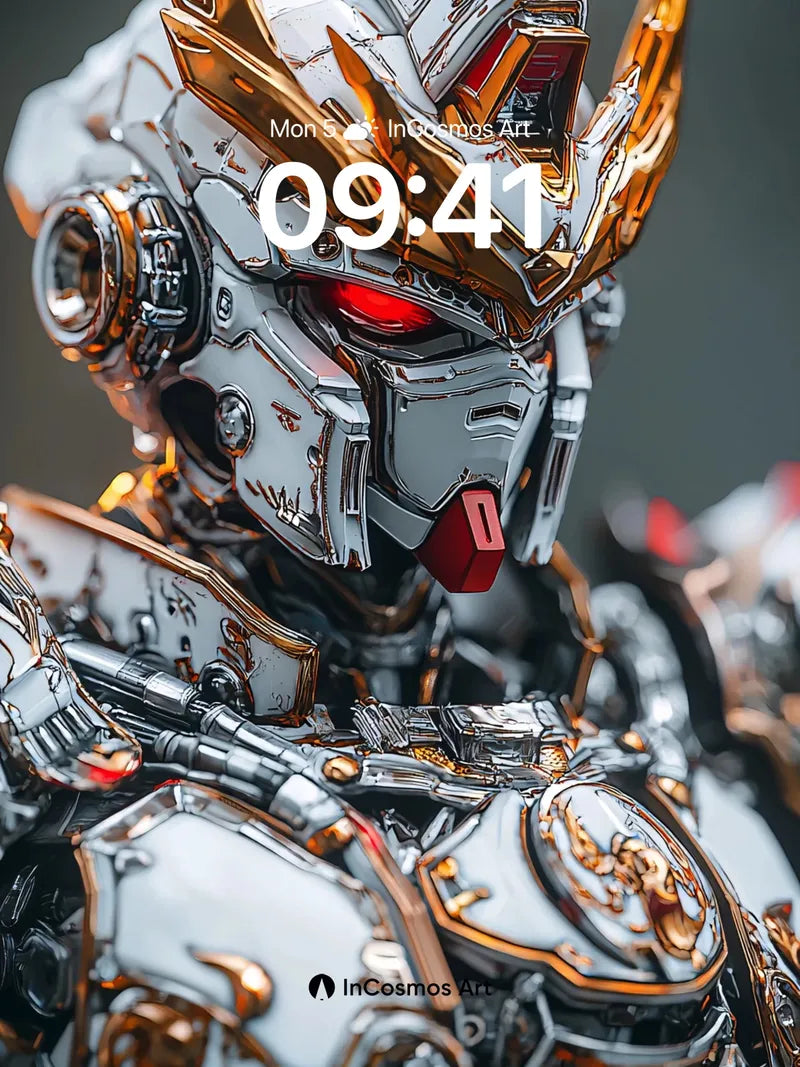 Mechanical Majesty Wallpaper with Golden Veins