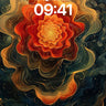 Cosmic Bloom Wallpaper with Golden Veins wallpaper for iPhone, iPad & Mac