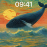 Whispering Leviathan Wallpaper at Sunset's Edge wallpaper for iPhone, iPad & Mac