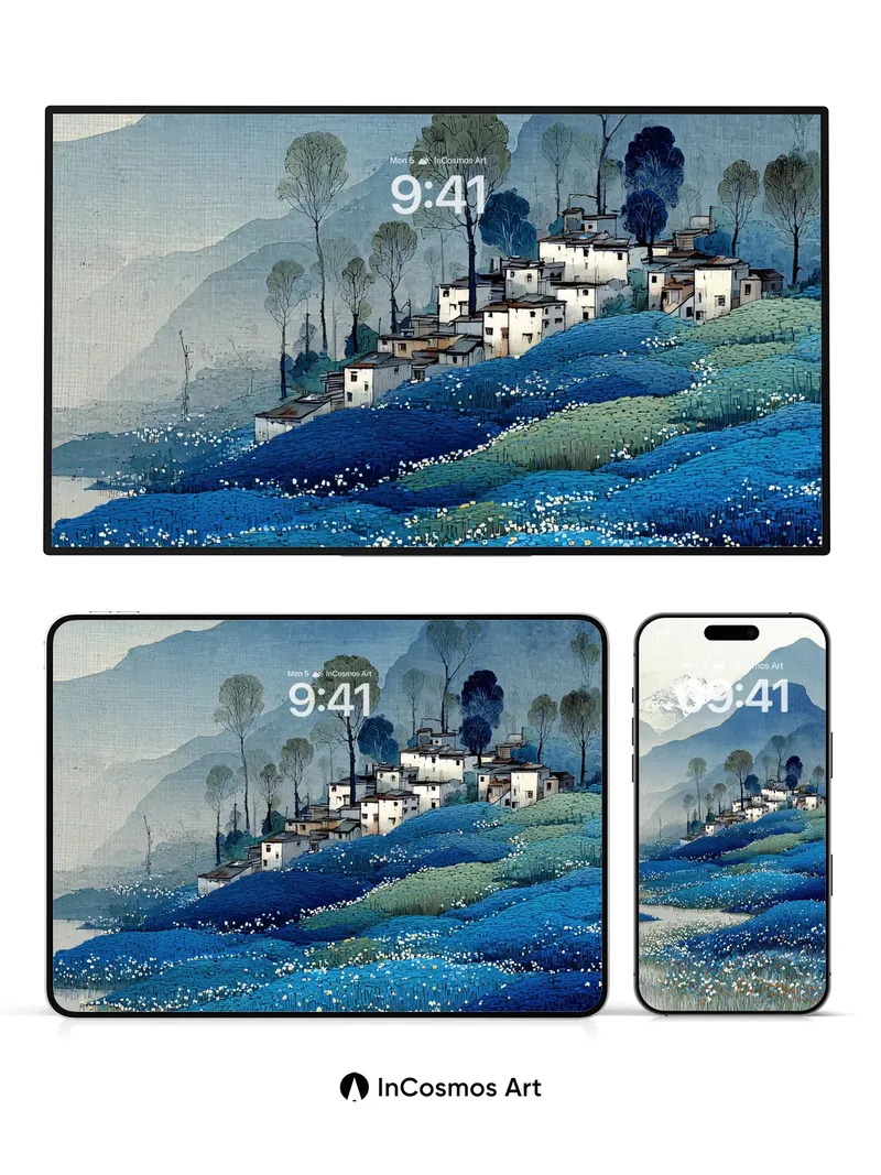 Serenity Bloom Wallpaper with Alpine Hush