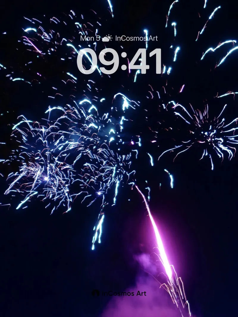 Electric Nightfall Wallpaper with Cosmic Sparks