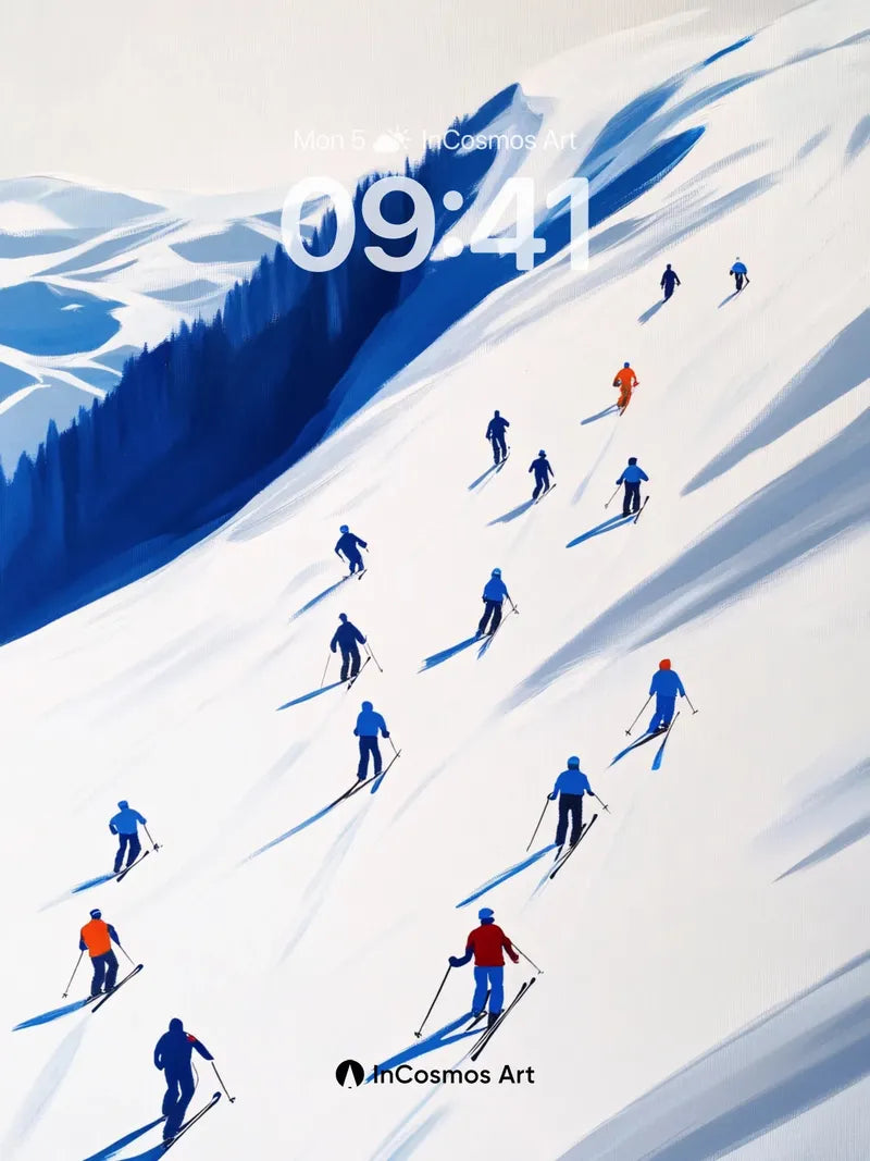 Crisp Ascent Wallpaper with Shadow Trails