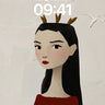 Serene Antler Portrait Wallpaper with Textured Backdrop wallpaper for iPhone, iPad & Mac