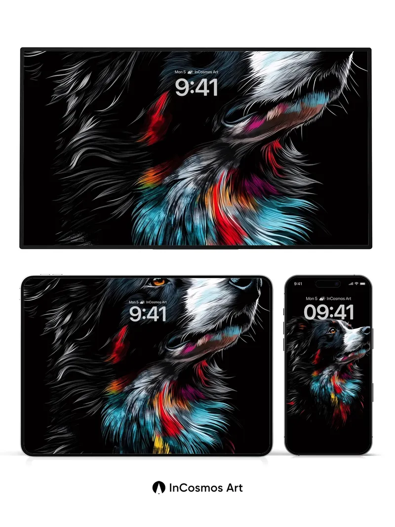 Soulful Spectrum Wallpaper with Cosmic Fur