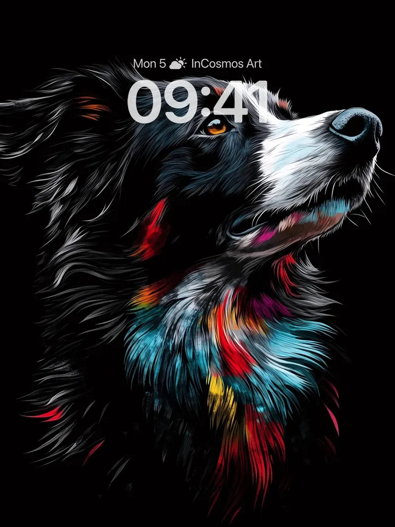 Soulful Spectrum Wallpaper with Cosmic Fur