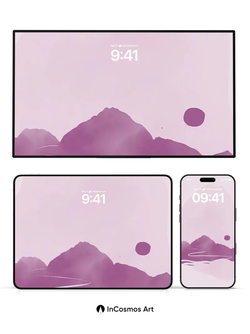 Muted Hush Wallpaper with Floating Orb