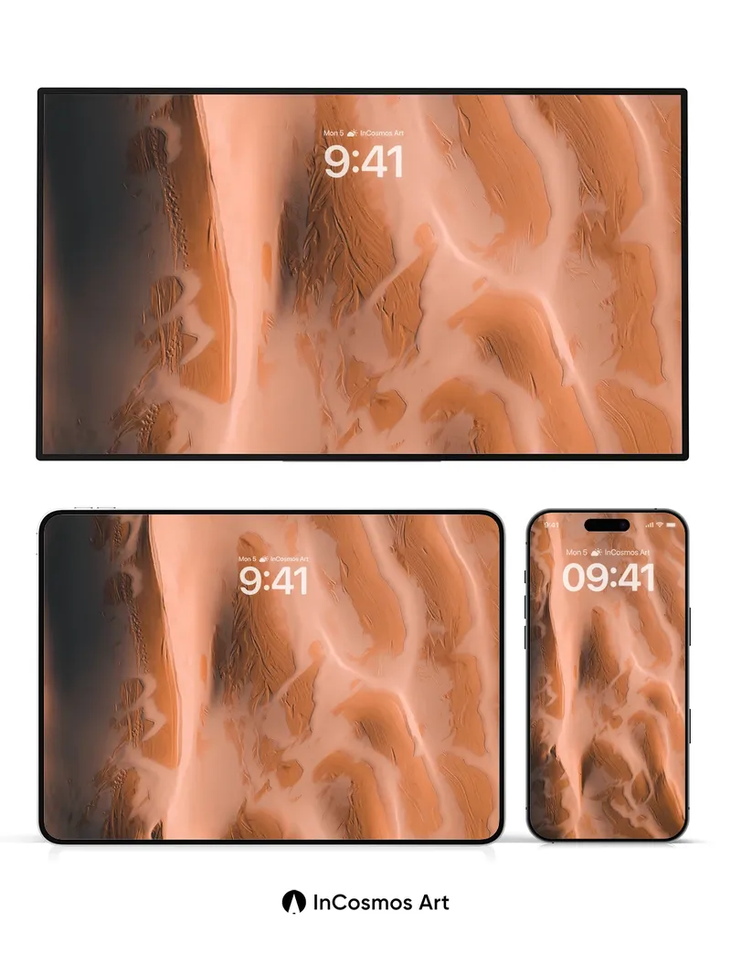 Sandy Veil Wallpaper with Dune Patterns