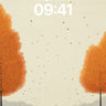 Autumn Hush Wallpaper with Falling Leaves wallpaper for iPhone, iPad & Mac