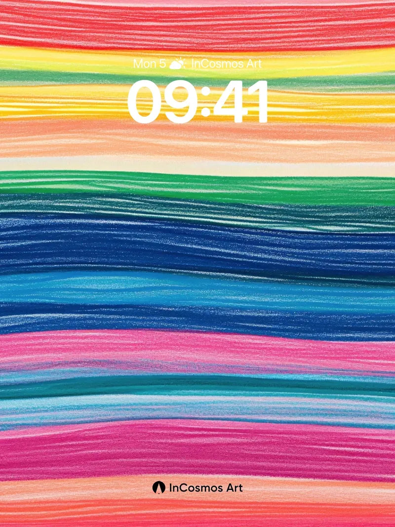 Liquid Rainbow Wallpaper with Wavy Hues