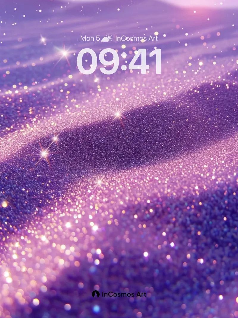 Stardust Dunes Wallpaper with Cosmic Glow