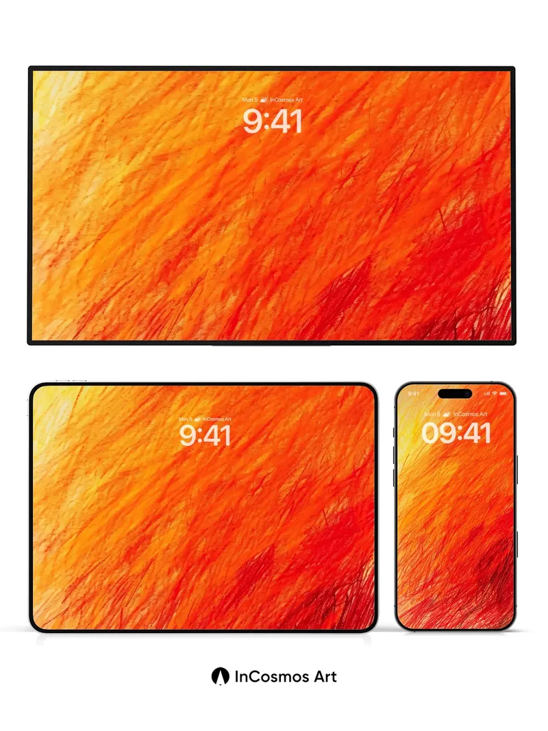 Fiery Stroke Wallpaper with Crimson Veins