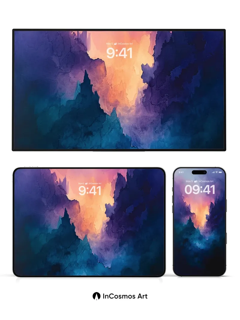 Crimson Veil Wallpaper with Cosmic Breath