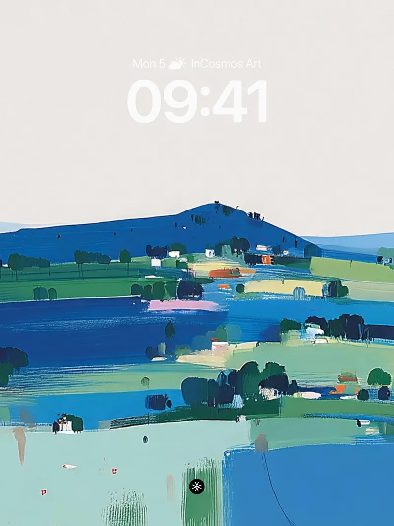 Serene Pastel Hills Abstract Wallpaper wallpaper for iPhone, iPad & Mac