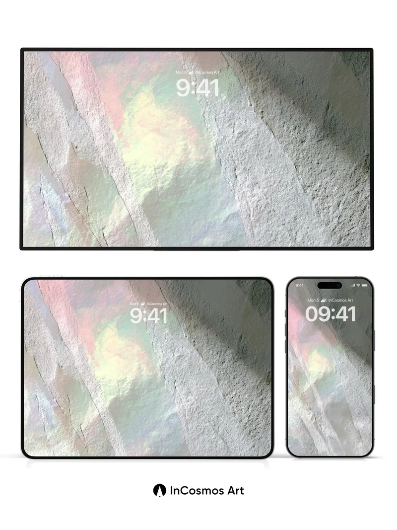 Iridescent Veil Wallpaper with Ethereal Light