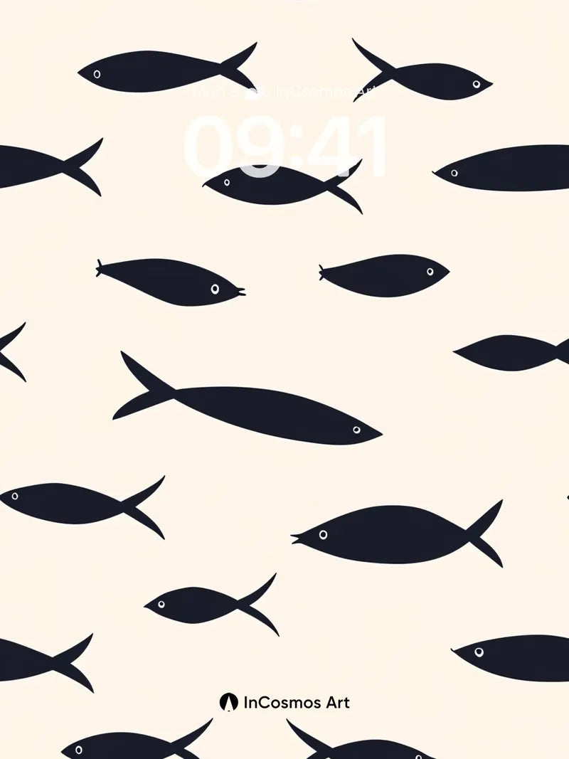 Silent School Wallpaper with Floating Shadows