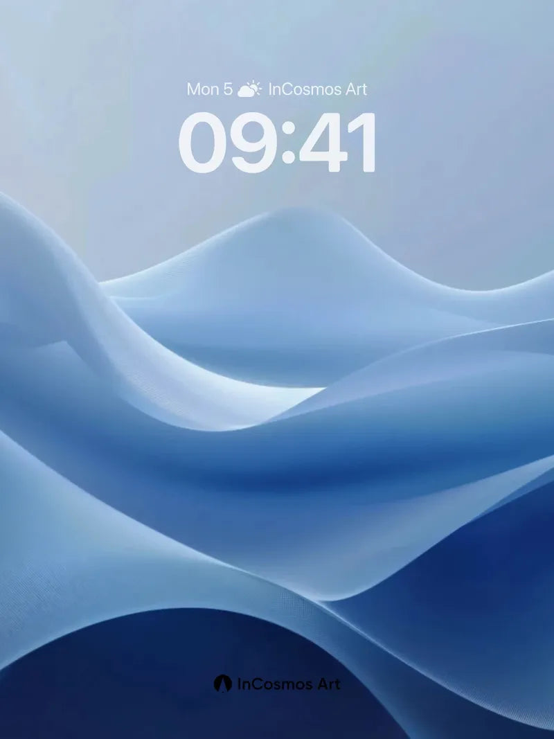 Serenity Wave Wallpaper with Liquid Light