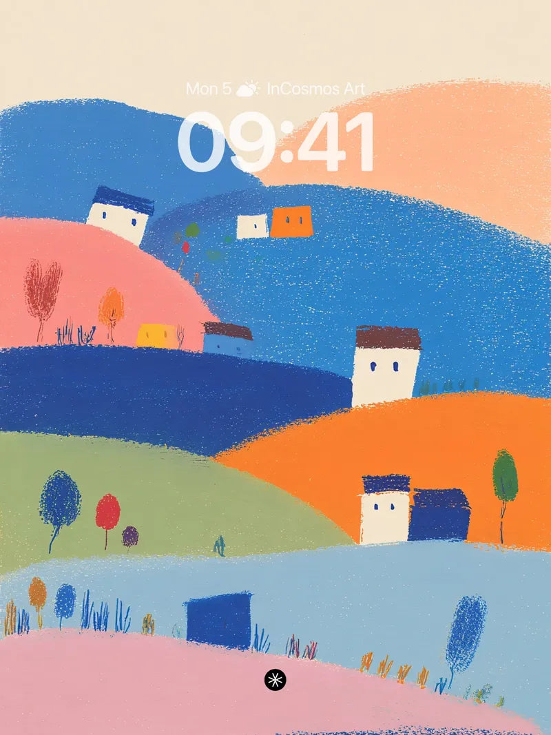 Whimsical Hillside Haven Wallpaper wallpaper for iPhone, iPad & Mac