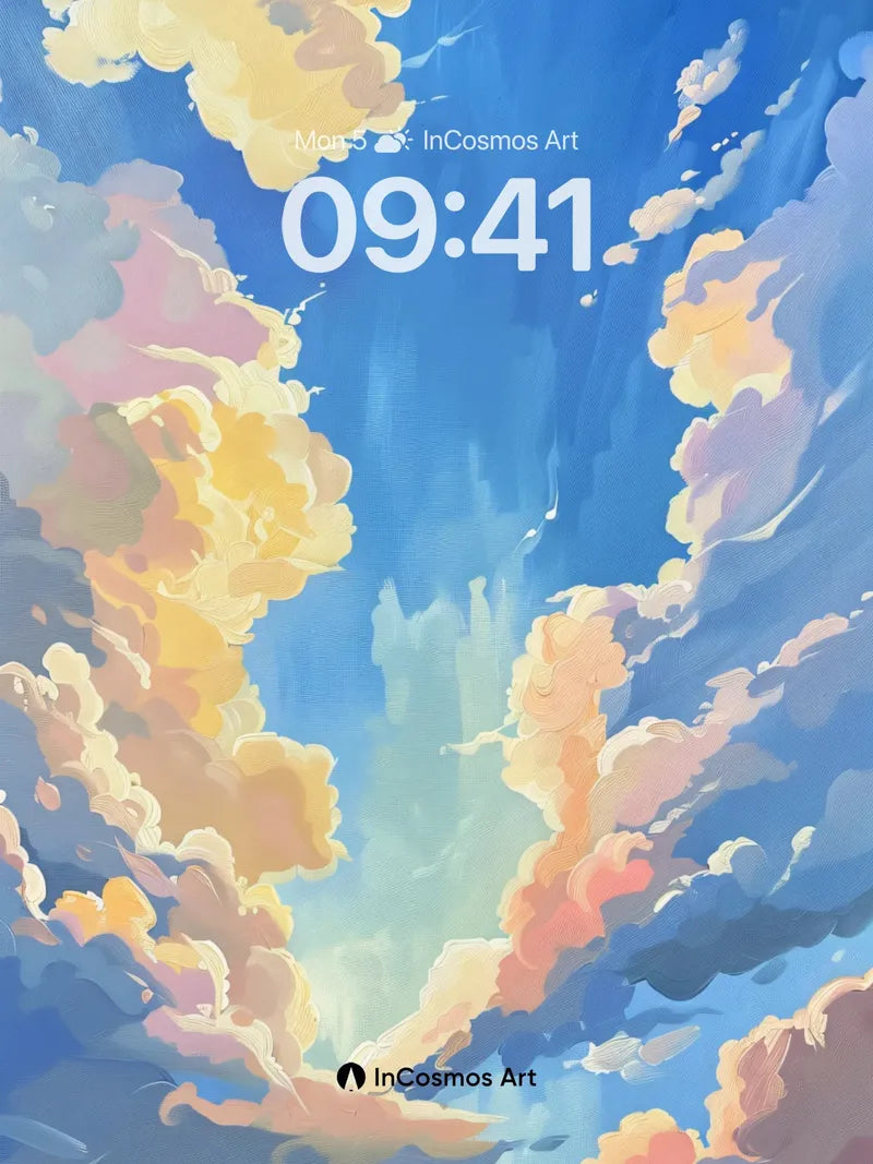 Skyward Canvas Wallpaper with Sunlit Veils