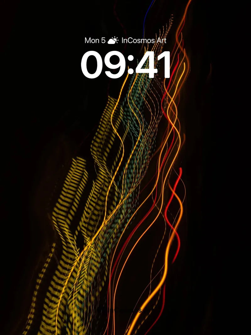 Neon Veil Wallpaper with Electric Trails