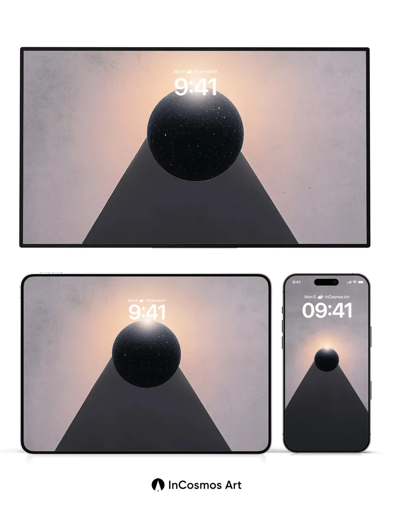 Serenity Sphere Wallpaper with Cosmic Glow