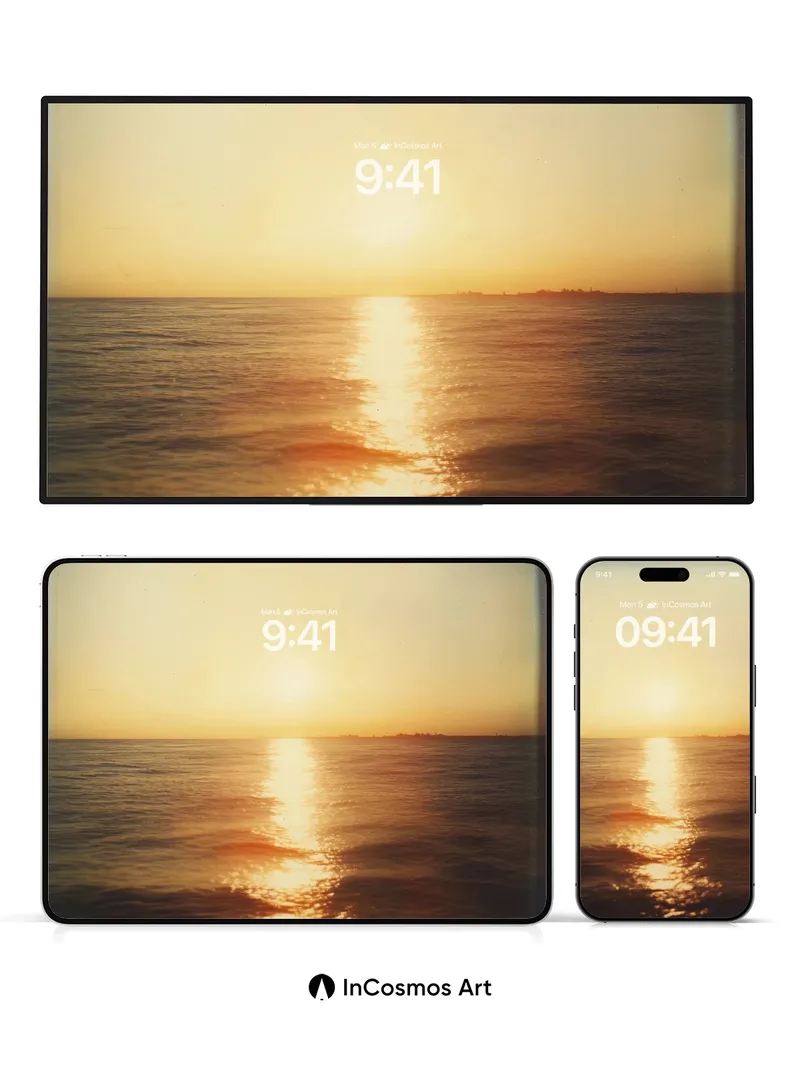 Golden Hush Wallpaper with Sunlit Path