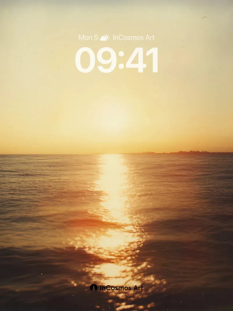 Golden Hush Wallpaper with Sunlit Path