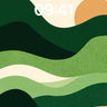 Serenity Wave Wallpaper with Textured Greens wallpaper for iPhone, iPad & Mac