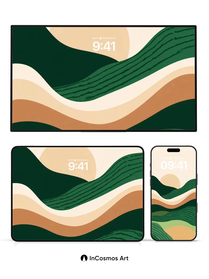 Serenity Ridge Wallpaper with Earth Tones