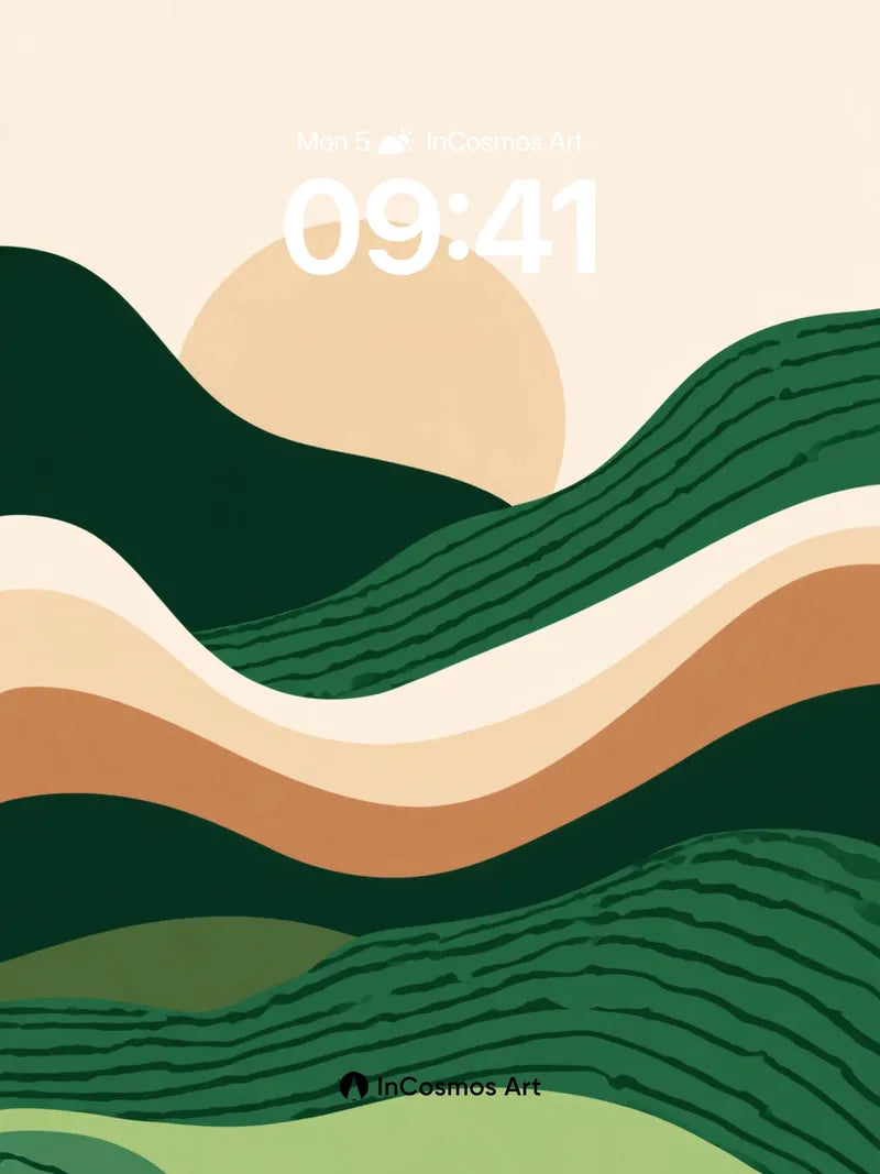 Serenity Ridge Wallpaper with Earth Tones