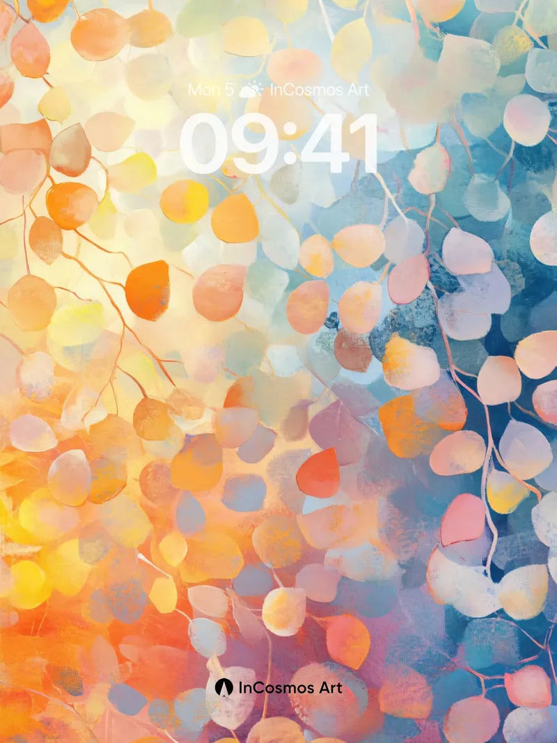 Sunlit Canopy Wallpaper with Ethereal Leaves