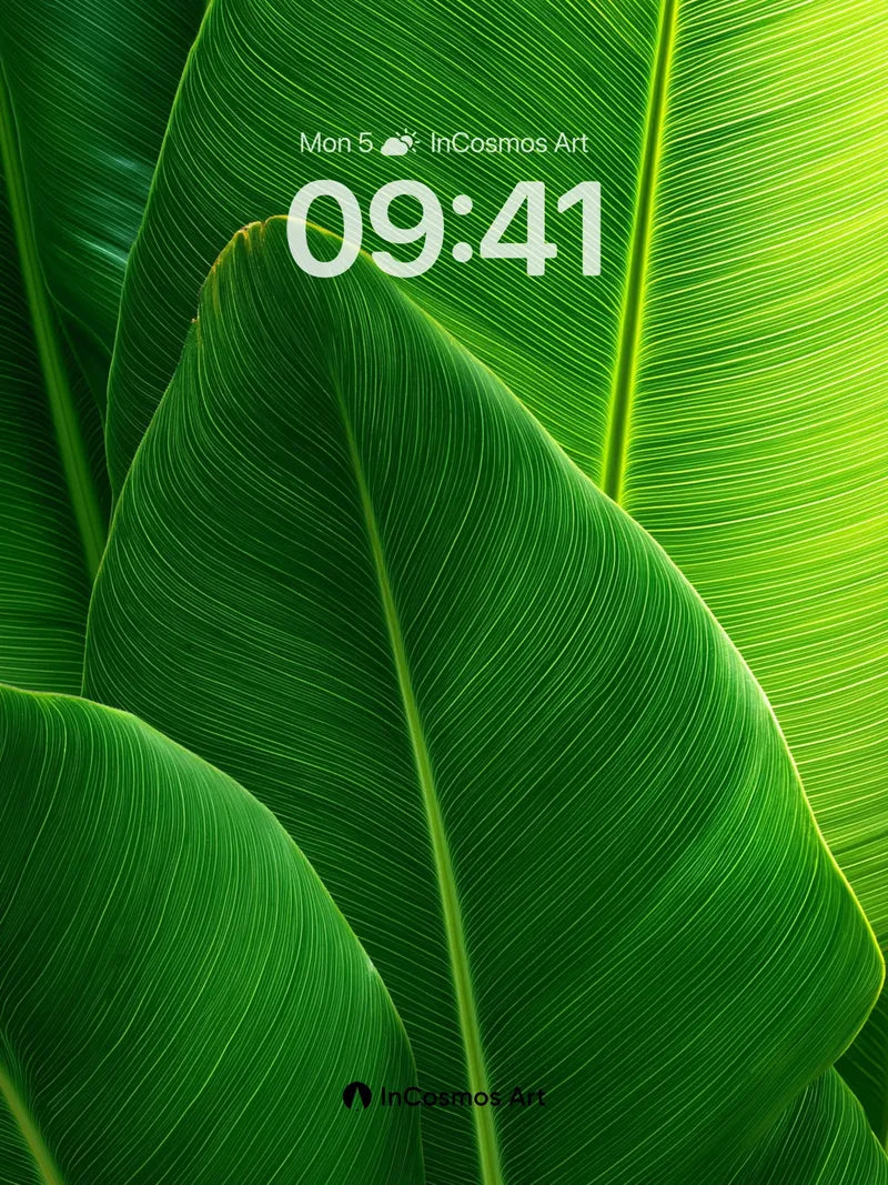 Emerald Vein Wallpaper with Sunlit Pulse wallpaper for iPhone, iPad & Mac