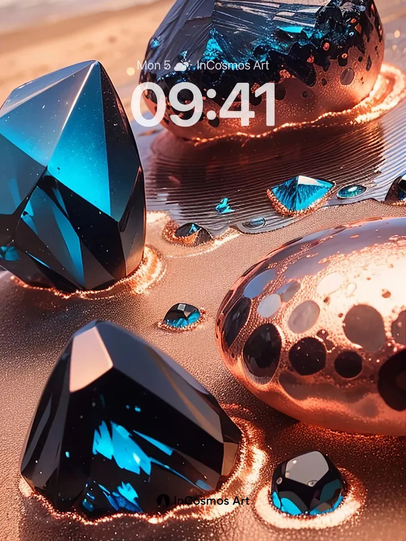 Luminous Depths Wallpaper with Liquid Light wallpaper for iPhone, iPad & Mac