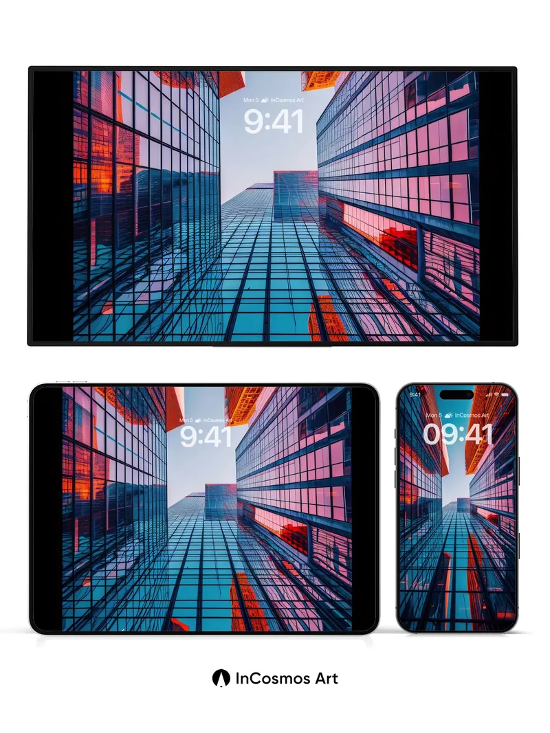 Neon Canopy Wallpaper with Glass Reflections