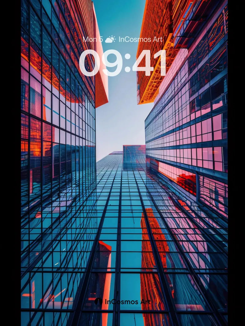 Neon Canopy Wallpaper with Glass Reflections