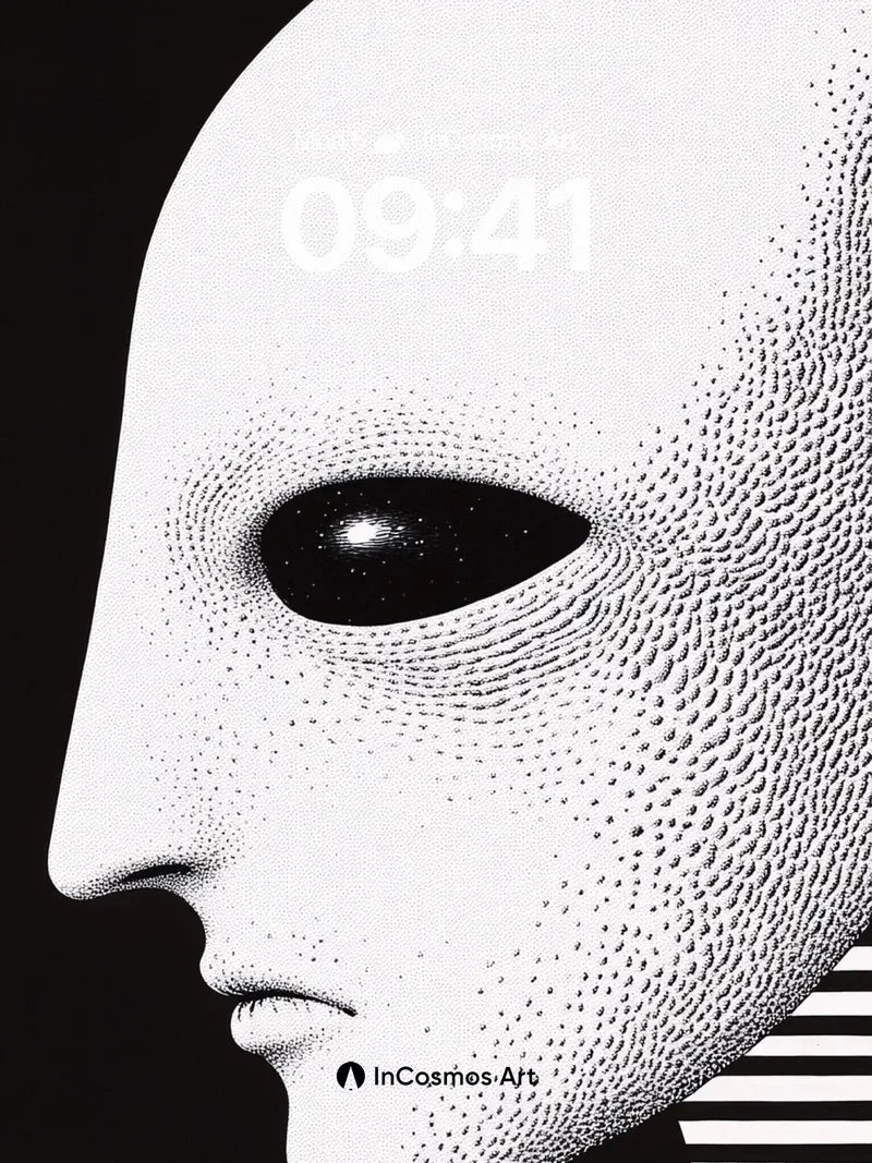 Silent Observer Wallpaper with Stippled Light