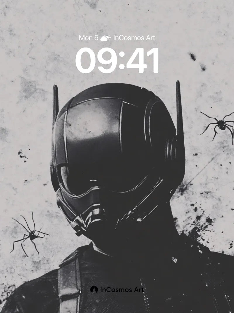 Shadowed Sentinel Wallpaper with Spiderweb Whispers