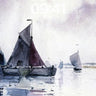 Serenity Sail Wallpaper with Watercolor Hues wallpaper for iPhone, iPad & Mac