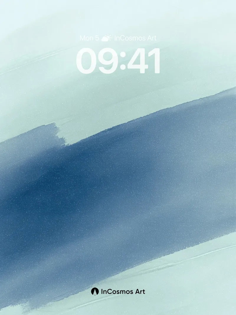 Serene Blue Gradient Wallpaper with Soft Haze