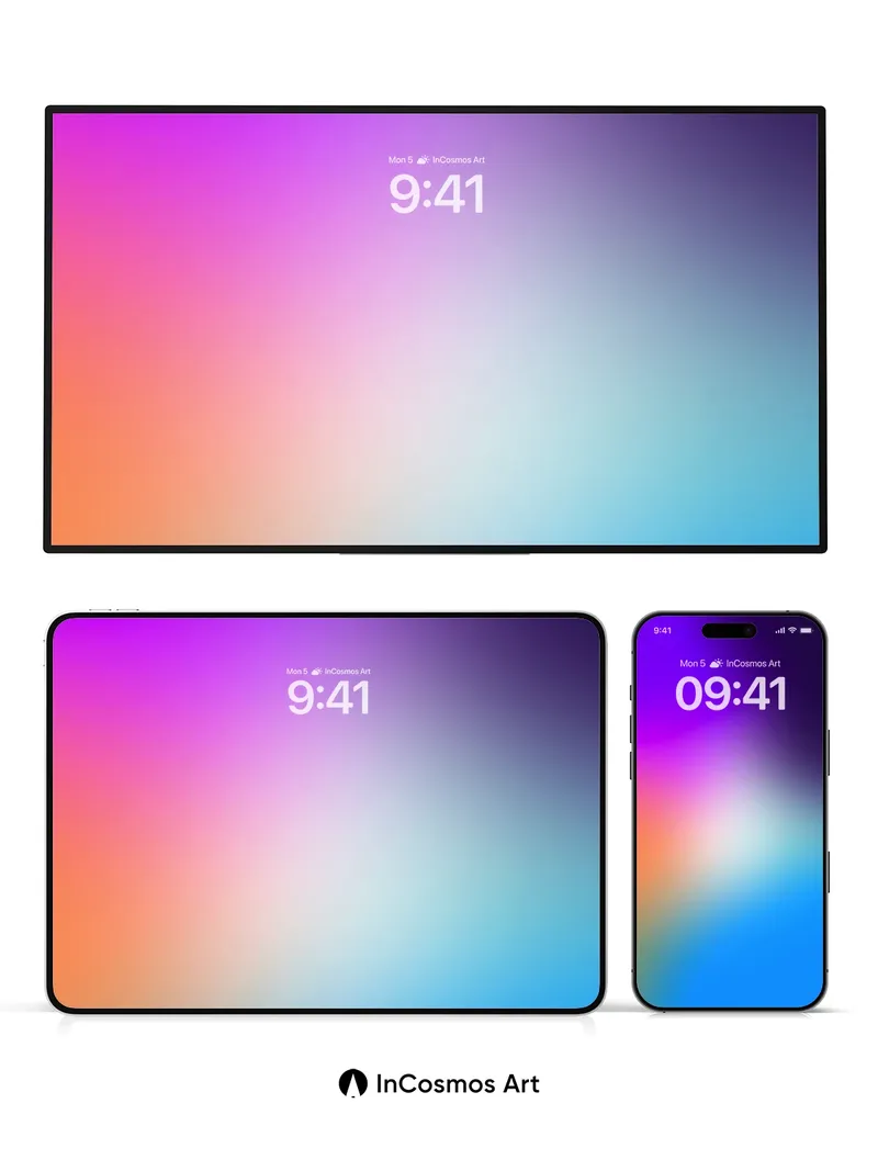 Luminous Gradient Wallpaper with Ethereal Flow