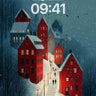 Frost-Lit Village Wallpaper with Whispering Steps wallpaper for iPhone, iPad & Mac