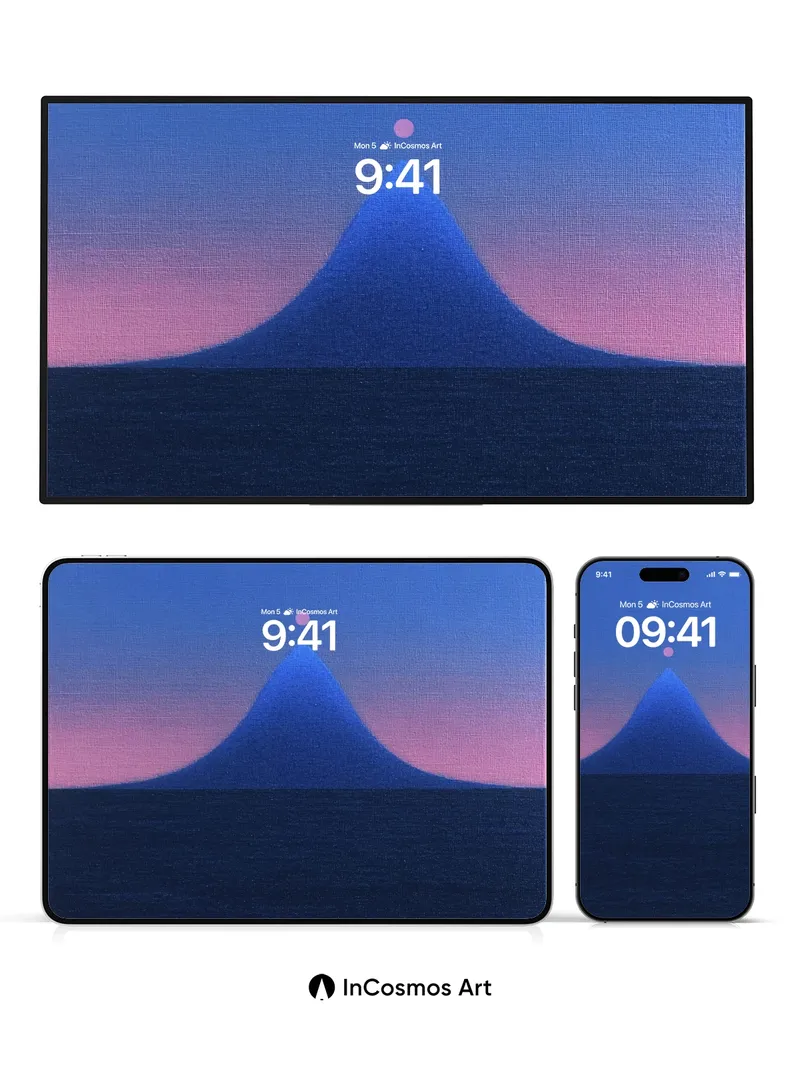 Serenity Peak Wallpaper with Lunar Glow